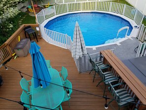 Piscine extérieure, piscine chauffée