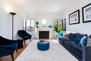 City Apartment | Living area | Smart TV - Lighthouse Cozy 2BDR with CITY VIEWS (Middle Park)