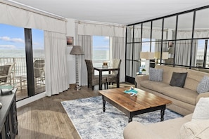 Condo, 2 Bedrooms | Living area | 30-inch flat-screen TV with cable channels, TV