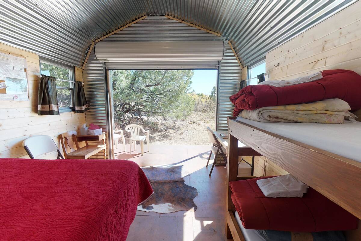 Cabin (Glamour Camping Cabin, All Linens, Ho) | Desk, laptop workspace