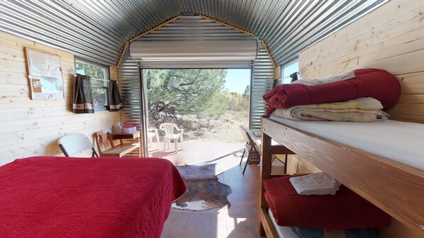 Cabin (Glamour Camping Cabin, All Linens, Ho) | Desk, laptop workspace