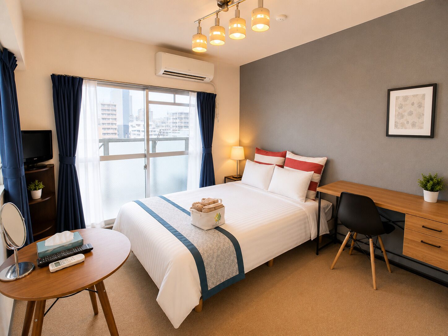 Apartment, 1 Double Bed, Balcony, City View (805) | 1 bedroom, desk, iron/ironing board, free WiFi