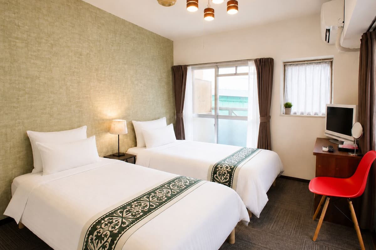 Apartment, 2 Twin Beds, Balcony, City View (601) | 1 bedroom, desk, iron/ironing board, free WiFi