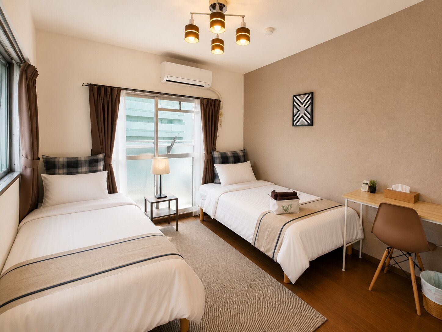 Apartment, 2 Single Beds, Balcony, City View (602) | 1 bedroom, desk, iron/ironing board, free WiFi