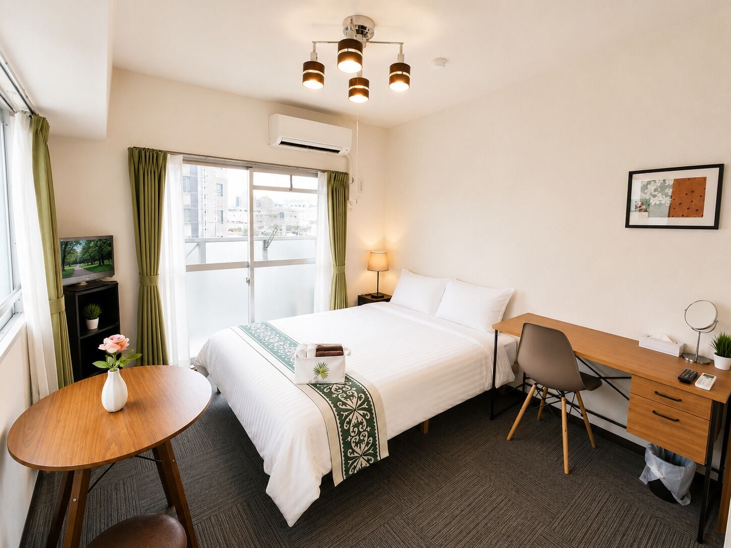 Apartment, 1 Double Bed, Balcony, City View (505) | 1 bedroom, desk, iron/ironing board, free WiFi