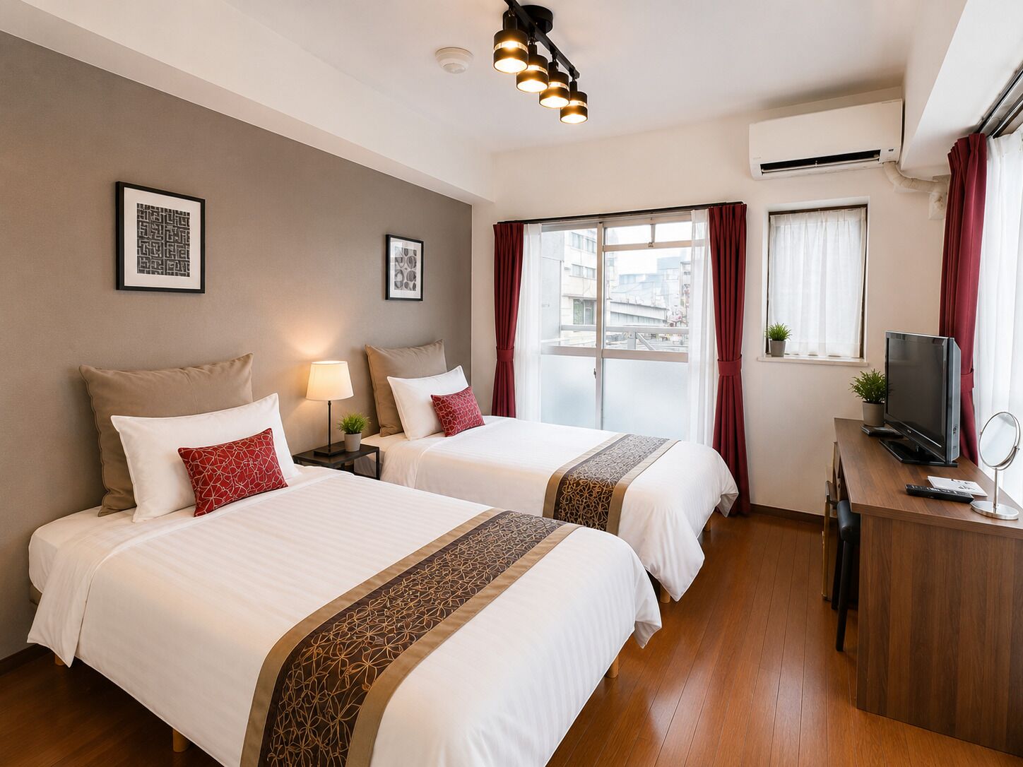 Apartment, 2 Single Beds, Balcony, City View (701) | 1 bedroom, desk, iron/ironing board, free WiFi