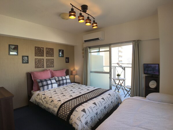 Apartment, Balcony, City View (703) | Bathroom | Combined shower/tub, free toiletries, hair dryer, slippers - COCO Fukuoka Chiyo (Fukuoka)