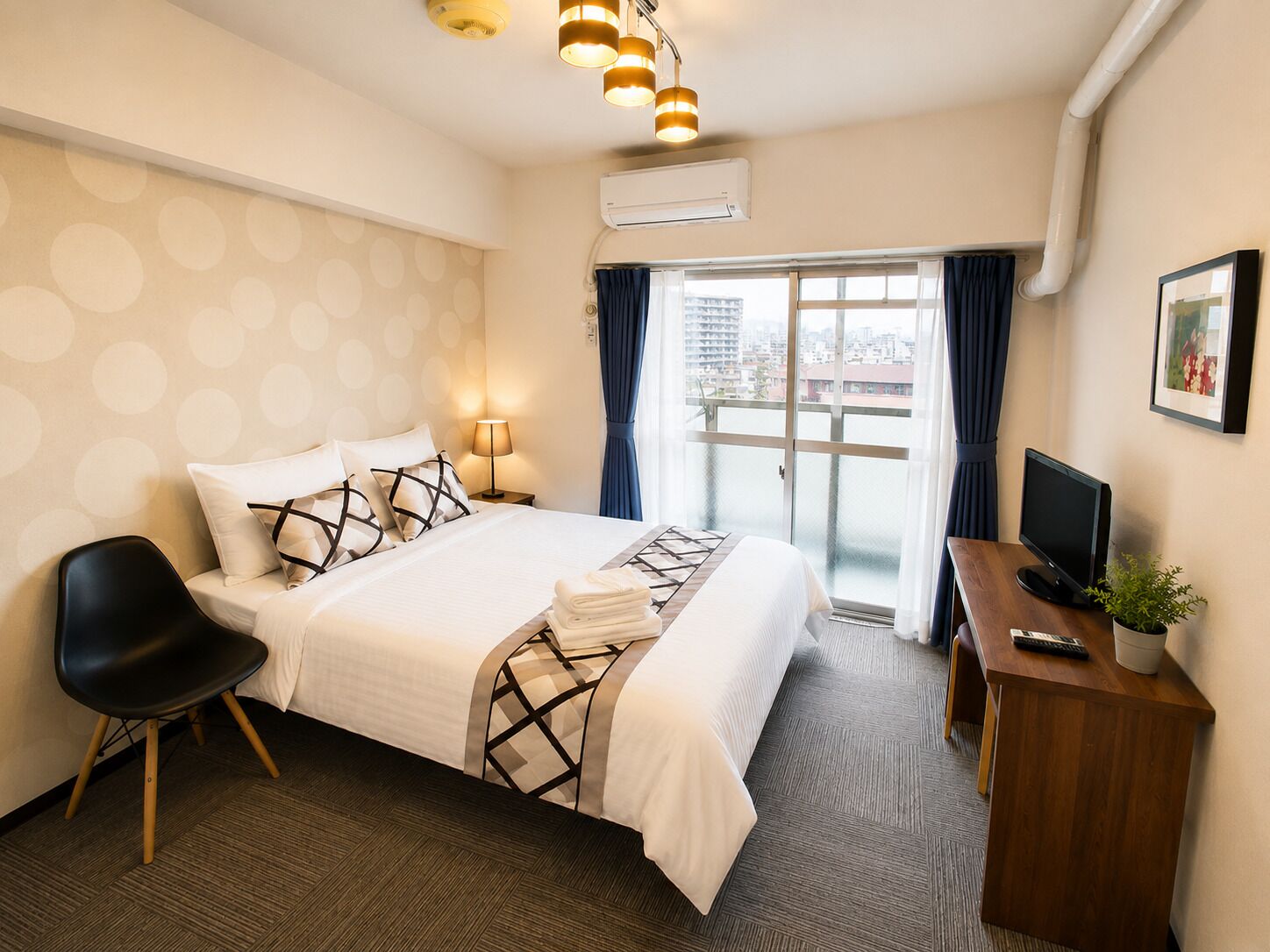 Apartment, 1 Double Bed, Balcony, City View (804) | 1 bedroom, desk, iron/ironing board, free WiFi
