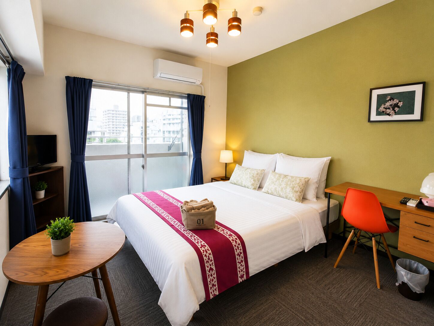Apartment, 1 Double Bed, Balcony, City View (405) | 1 bedroom, desk, iron/ironing board, free WiFi