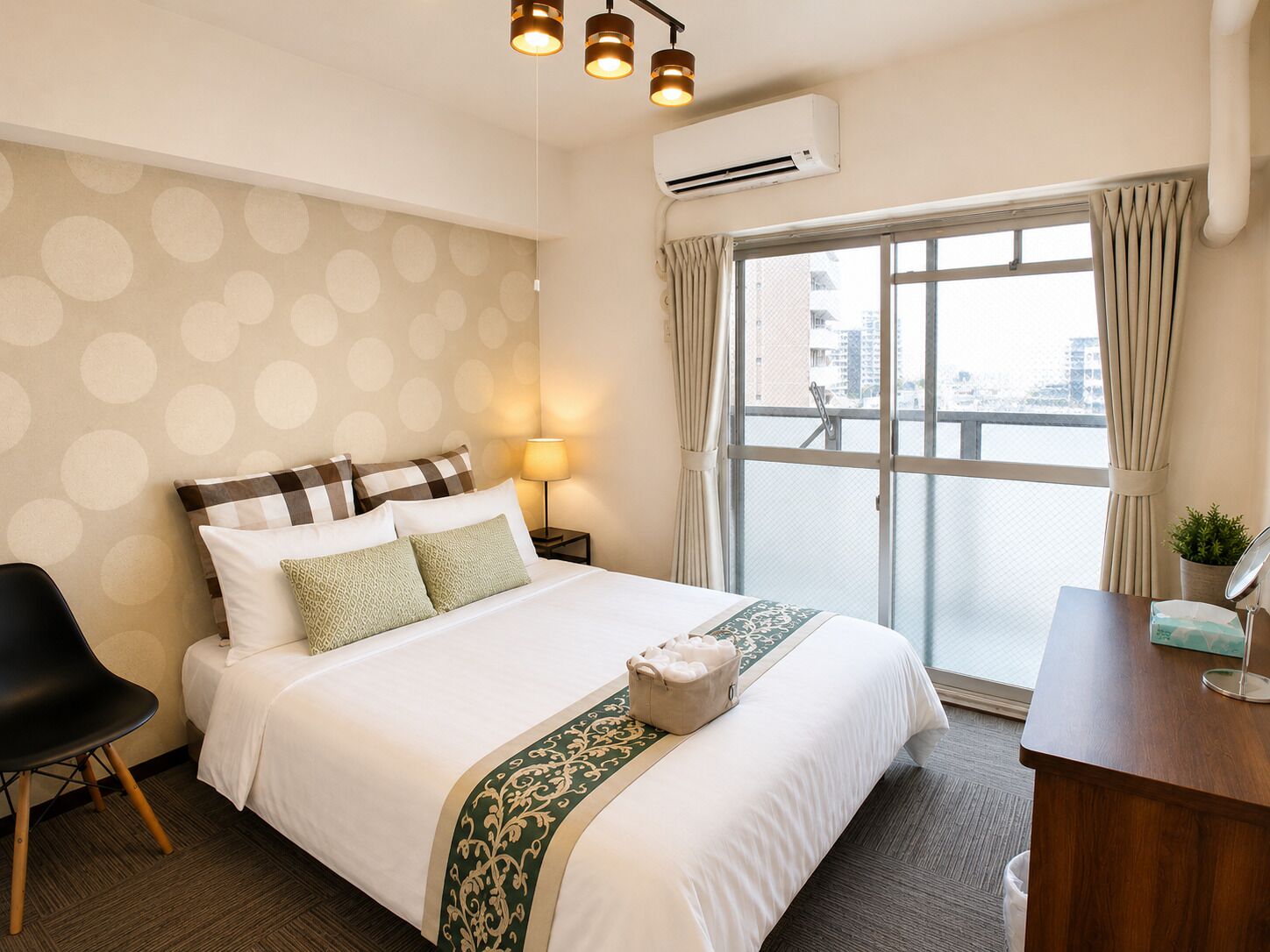 Apartment, 1 Double Bed, Balcony, City View (704) | 1 bedroom, desk, iron/ironing board, free WiFi