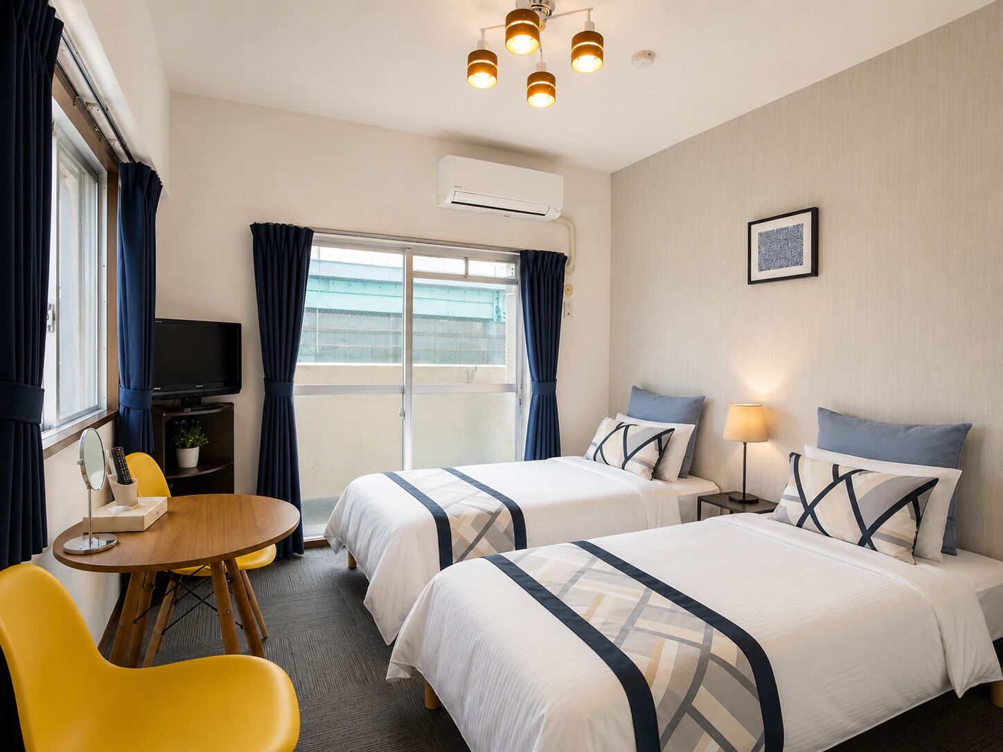 Apartment, 2 Single Beds, Balcony, City View (402) | 1 bedroom, desk, iron/ironing board, free WiFi