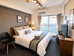 Apartment, 1 Double Bed, Balcony, City View (404) | 1 bedroom, desk, iron/ironing board, free WiFi - COCO Fukuoka Chiyo (Fukuoka)