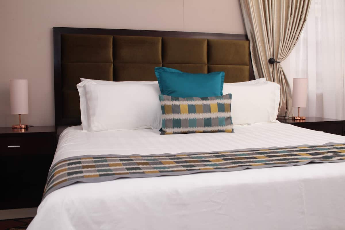 Comfort Double Room | Desk, laptop workspace, blackout drapes, iron/ironing board (on request)