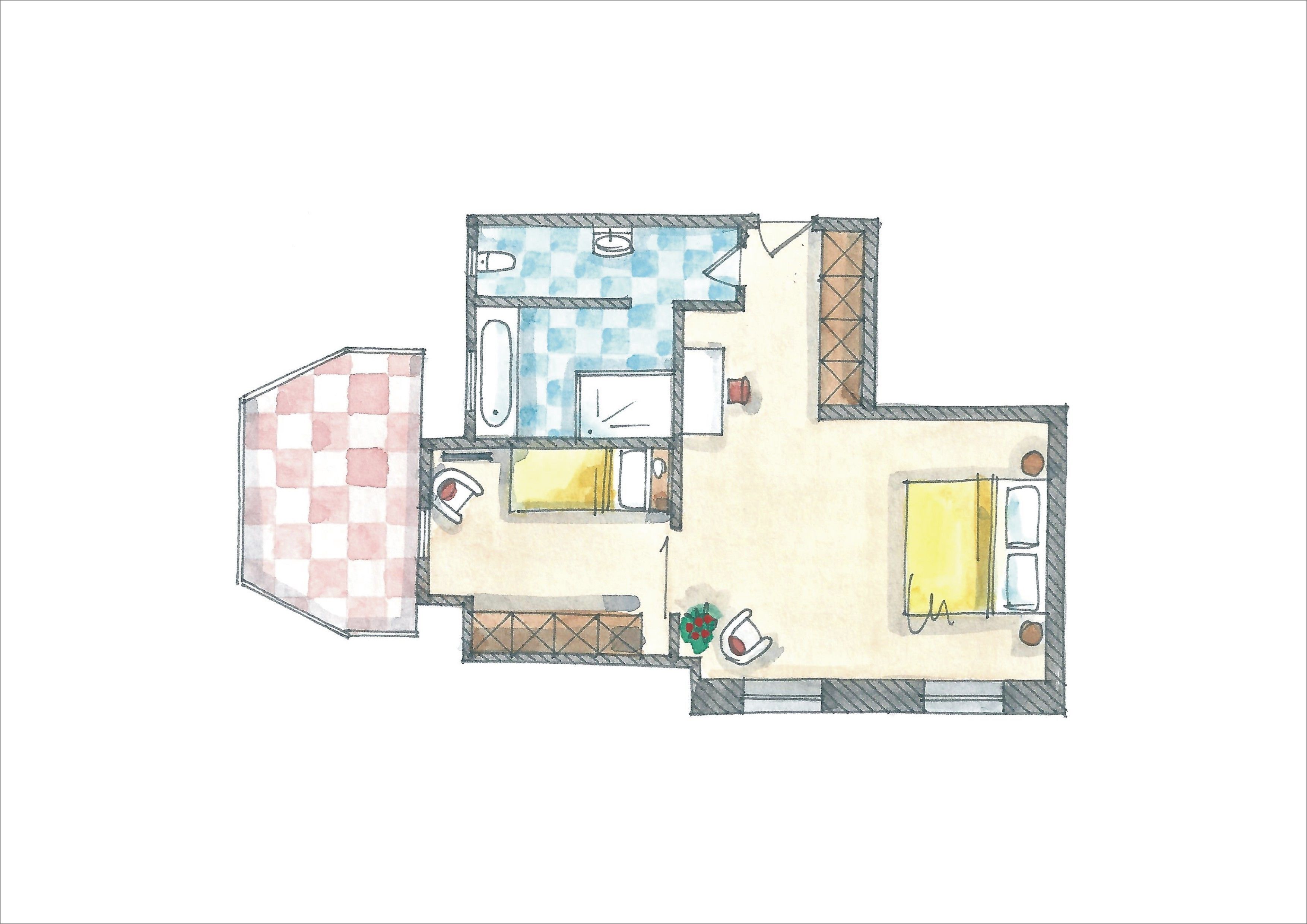 family studio suite | hypo-allergenic bedding, individually decorated, desk, laptop workspace