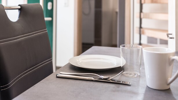 Ferienhaus (50qm-Bacchus-incl. 60EUR cleaning fee) | Essbereich im Zimmer