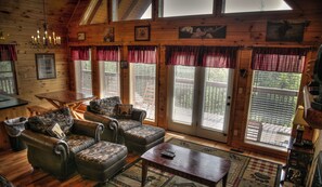 TV, fireplace, video games, DVD player