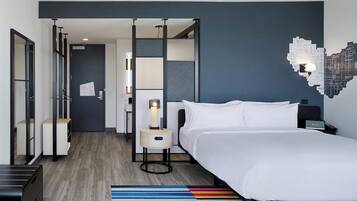 Camas con pillow-top y caja de seguridad en la habitación