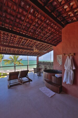 Suíte Vista Mar Deluxe Lages | Private spa tub - Pousada Rota Ecológica (Porto de Pedras)