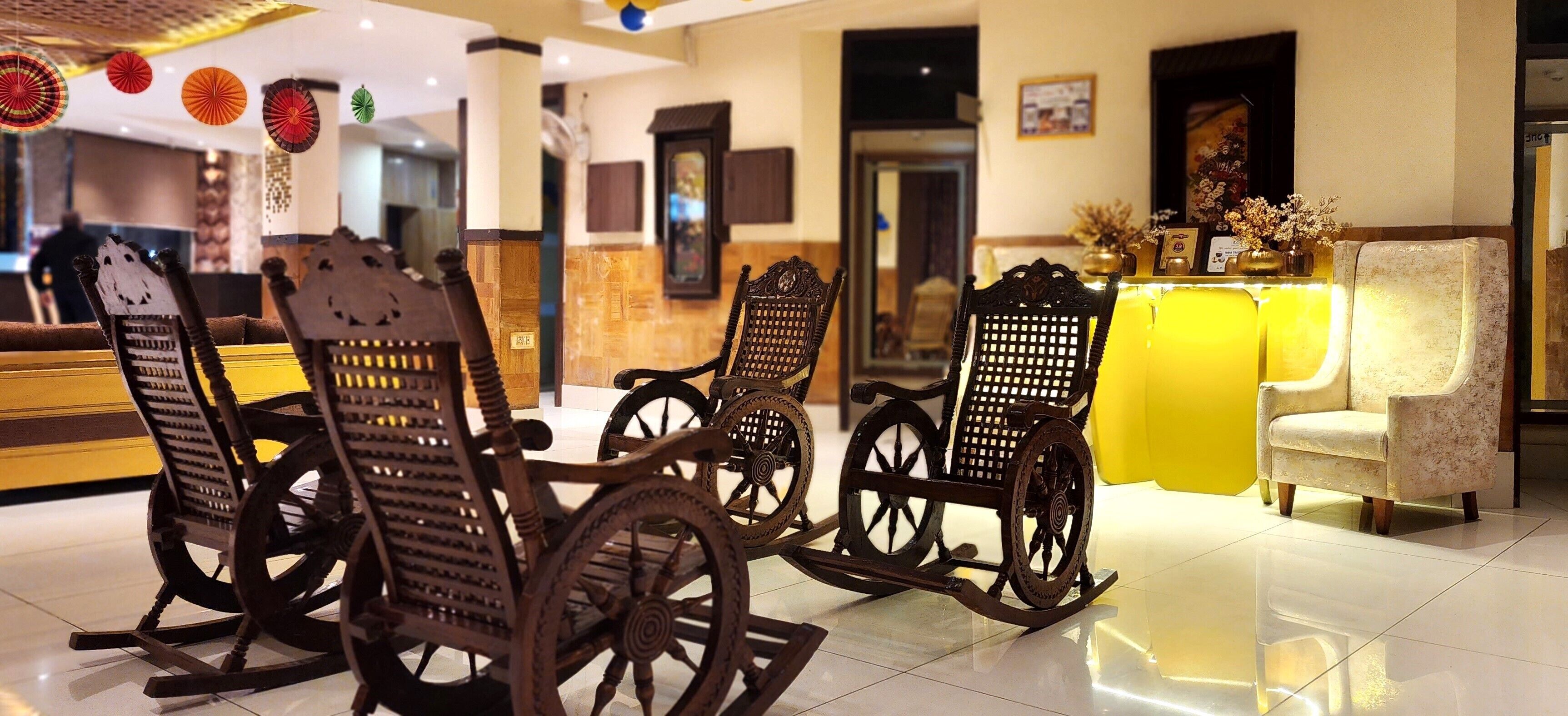 Sitteområde i lobbyen