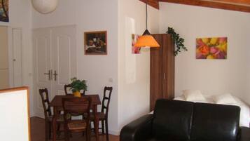 TV, DVD player, table tennis, books