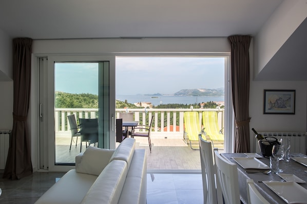 Penthouse, 3 Bedrooms, Hot Tub | Living area | Flat-screen TV - Apartments Villa Dubrovnik (Konavle)