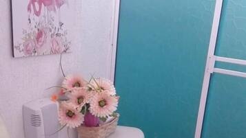 Regadera, amenidades de baño gratuitas, toallas, jabón