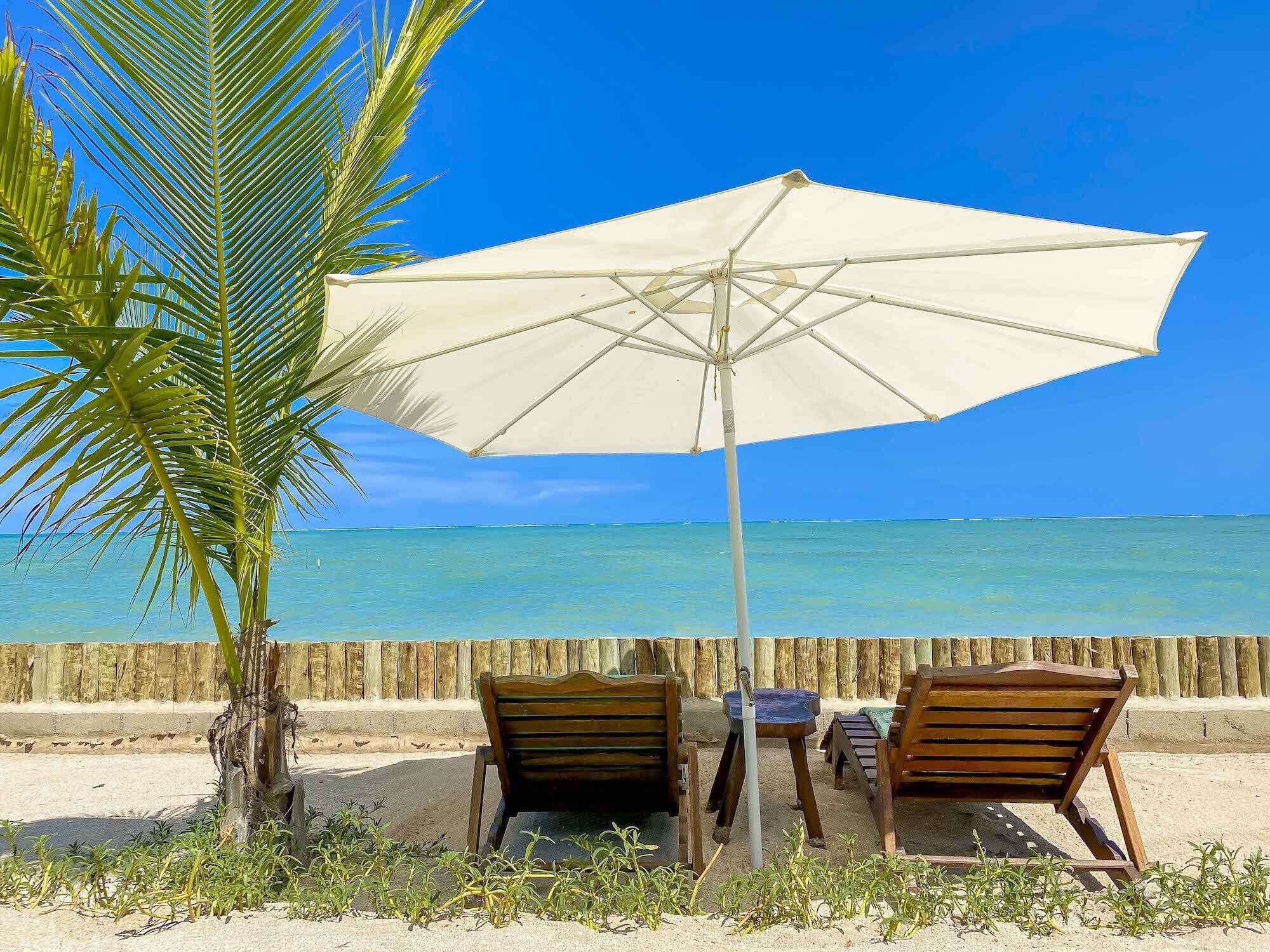 on the beach, white sand