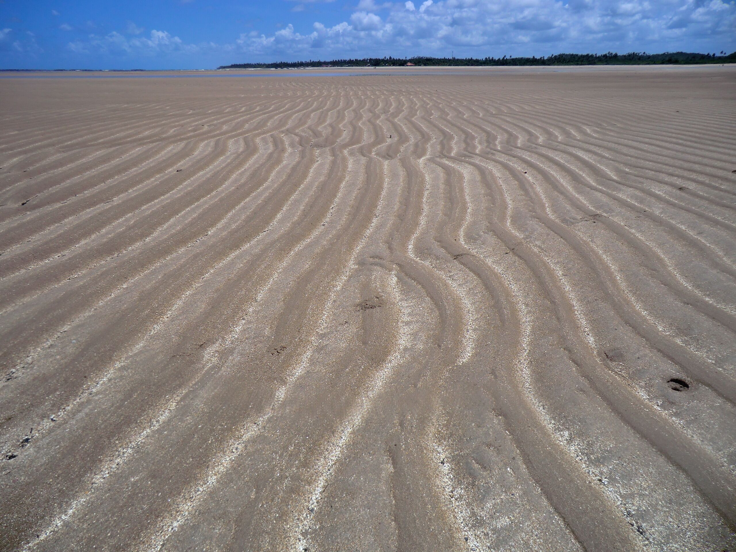 on the beach, white sand