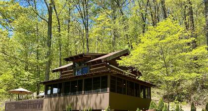 Quaint, Romantic Mountain Antique Log Cabin near Asheville!