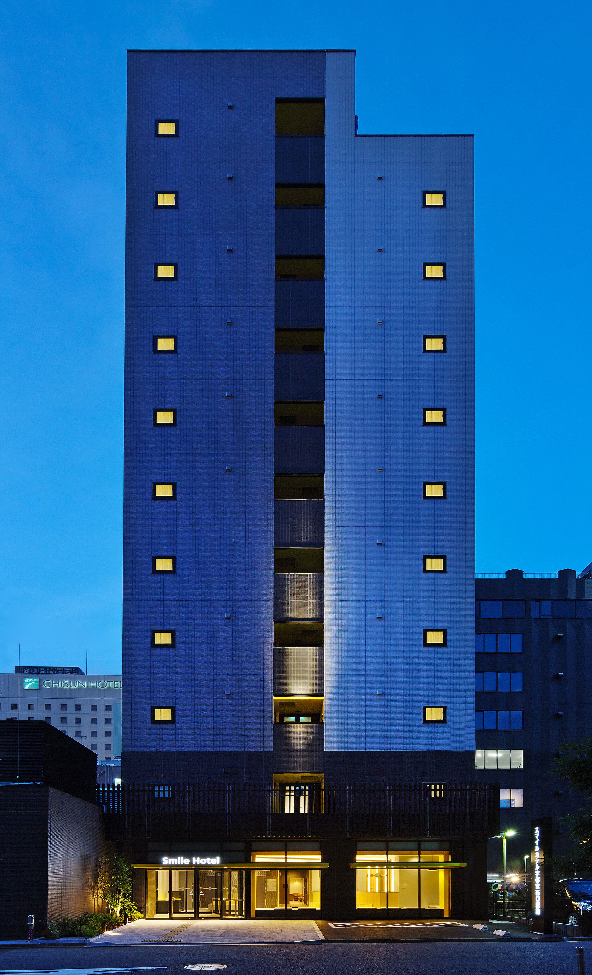 Façade de l’hébergement - soirée/nuit