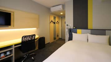 Desk, free WiFi, bed sheets