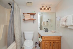Hair dryer, towels