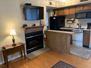 ثلاجة/مجمد بحجم كبير، ميكروويف، موقد طهي مسطح، ماكينة لصنع القهوة/الشاي