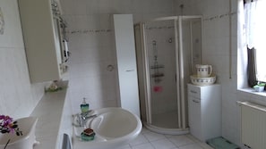 Hair dryer, towels