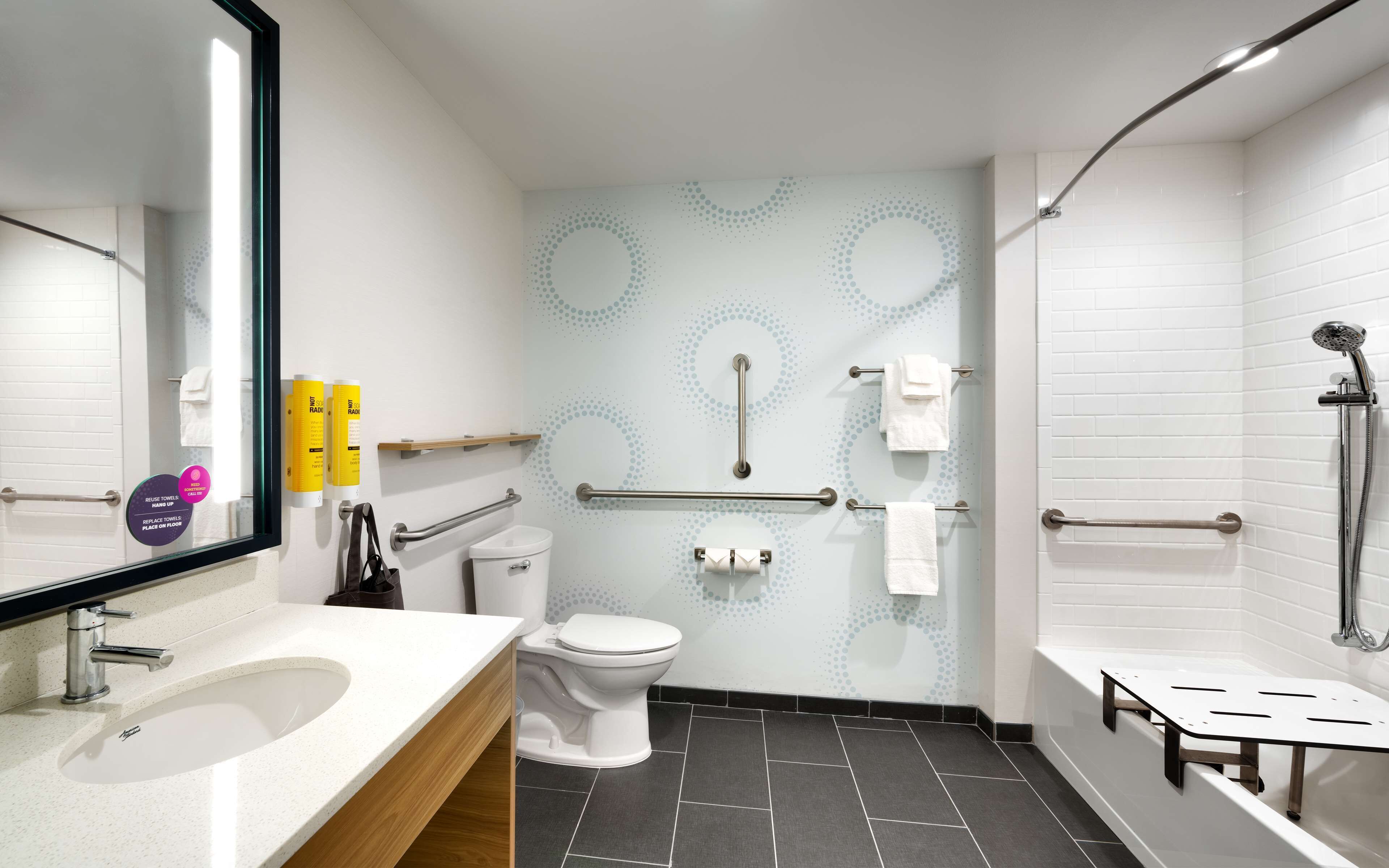 free toiletries, hair dryer, towels, soap