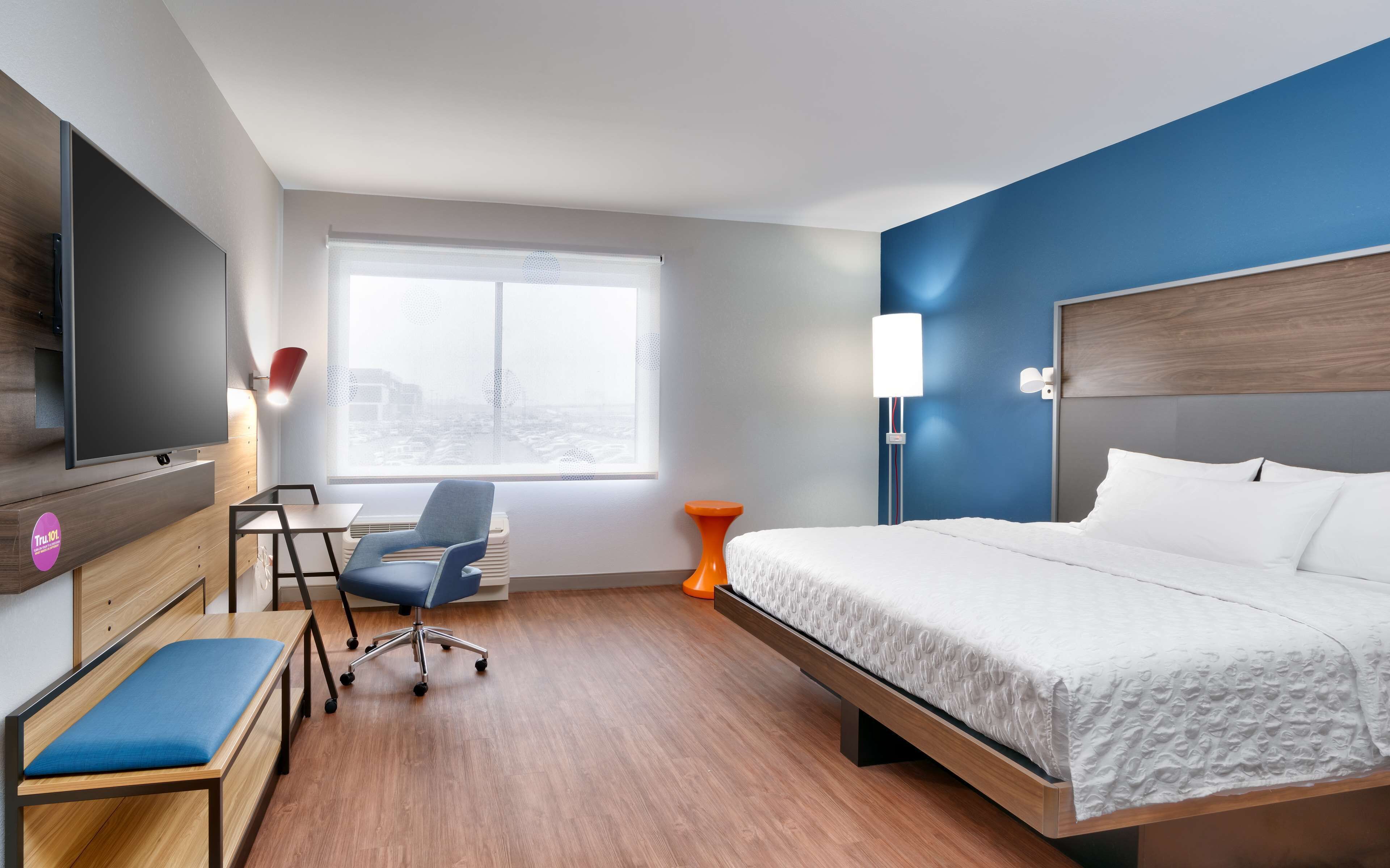 individually furnished, desk, laptop workspace, blackout curtains