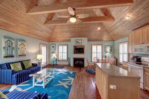 Smart TV, fireplace - Cabana III:  Perfect getaway for two that offers a shared pool. (Ocracoke)