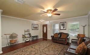 Smart TV, DVD player, books