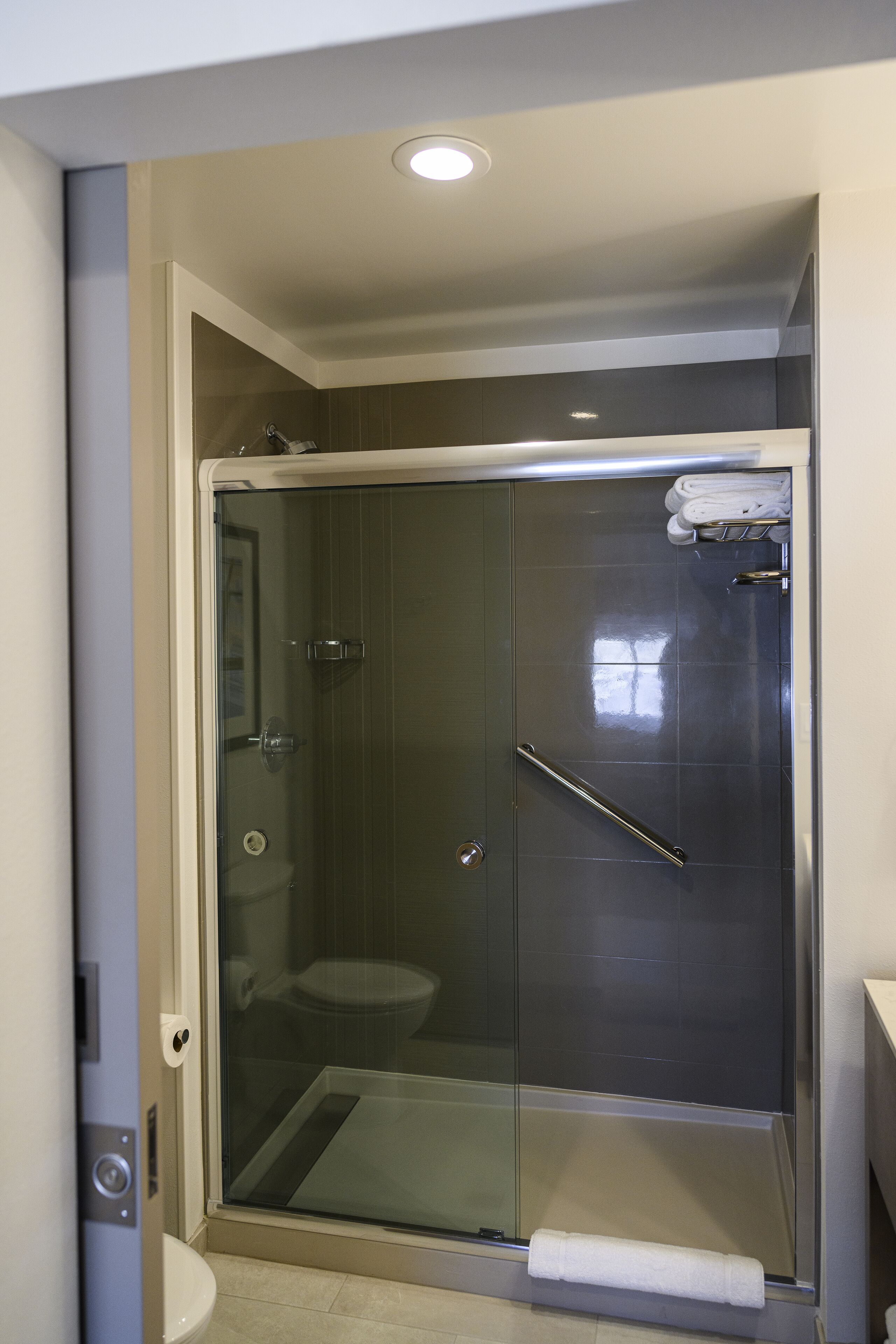 free toiletries, hair dryer, towels, soap