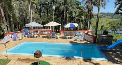 6.500m2-heated swimming pool, sauna, soccer fields, tennis/volleyball courts, barbecue areas