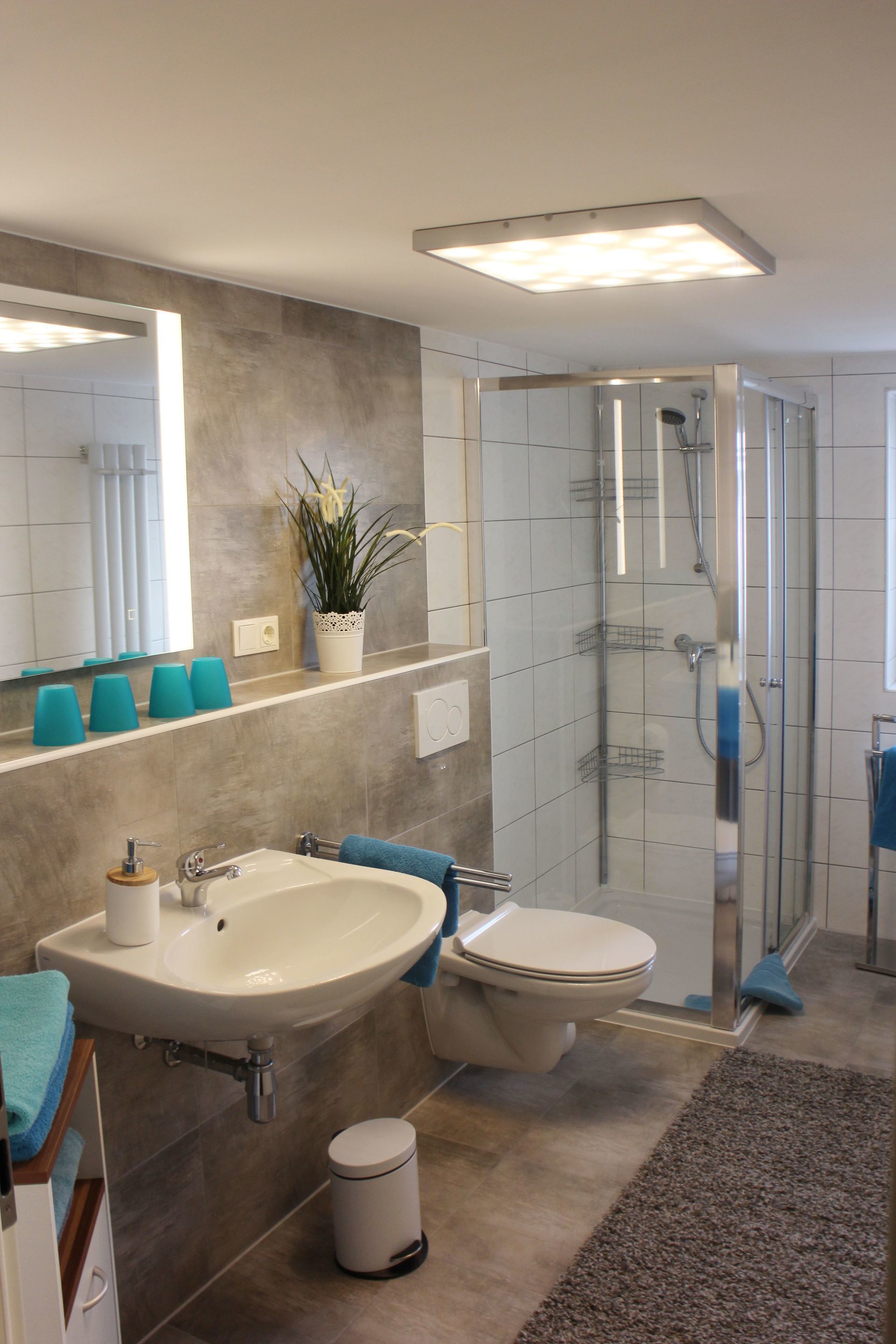 Apartment | Bathroom | Shower, hair dryer, towels, soap