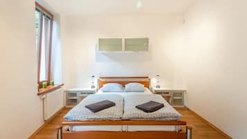 1 bedroom, desk, laptop workspace, iron/ironing board