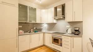 Comfort Apartment | Private kitchen | Coffee/tea maker, fridge, microwave, oven - Romantic Condo near Charles Bridge (Prague)
