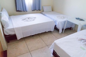 Blackout curtains, free WiFi, bed sheets