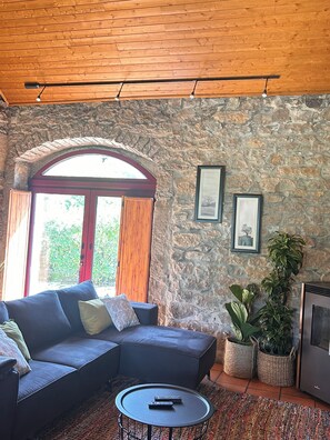 Fernseher, Kamin, Bücher