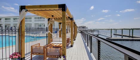 Lunch and dinner served, beach views 