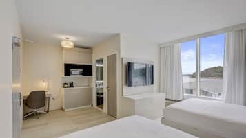 Premium Room, 2 Queen Beds, River View | 1 bedroom, free WiFi, bed sheets