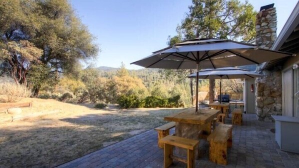 BBQ/picnic area - Scenic Wonders Lazy Bear Lodge 4 Bedroom (Oakhurst)