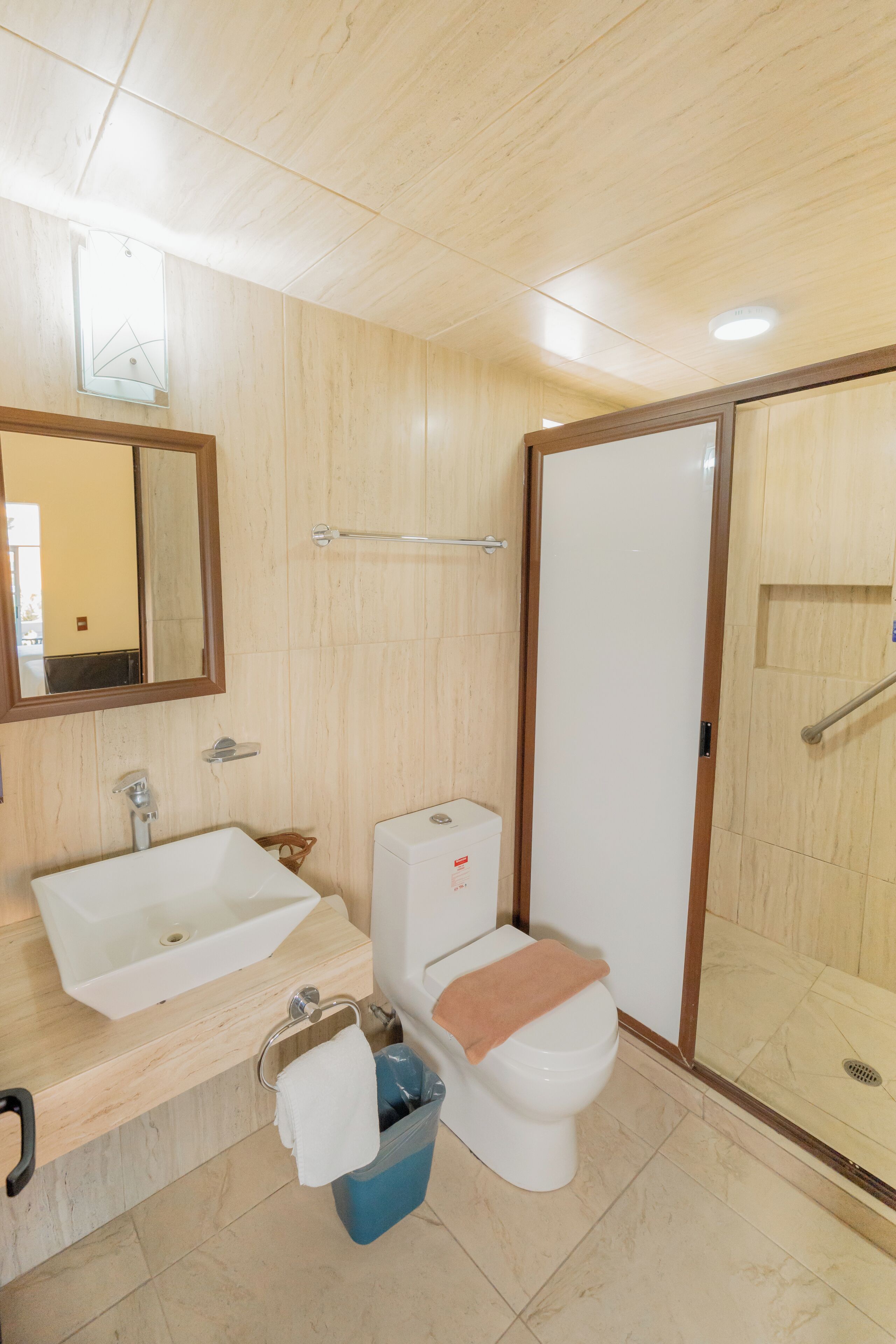 junior room, 2 double beds | bathroom | shower, designer toiletries, hair dryer, towels
