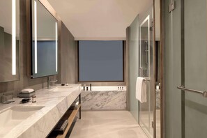 Shower, rainfall showerhead, free toiletries, hair dryer - Hyatt Regency Dharamshala Resort (Dharamshala)